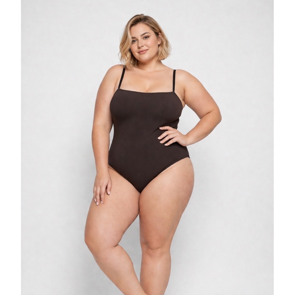 SKIMS Shaping Swim Cami One Piece Cocoa Womens 3X
